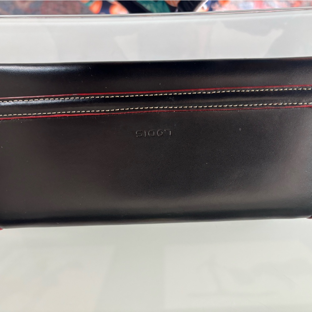 Lodis Black and Red women’s  Leather Wallet and wristlet